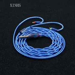 XINHS K15 2-strand Blue 7N+OCC and Palladium Silver Hybrid Earphone Upgrade Line mmcx/qdc/tfz/0.78 2pin/ie900