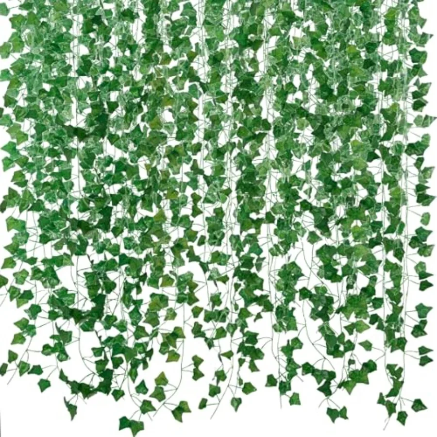 

Fake Vines for Room Decor 96 Pack 689Ft Artificial Ivy Leaves Hanging Greenery Garlands for Home Bedroom Wall Wedding Christmas