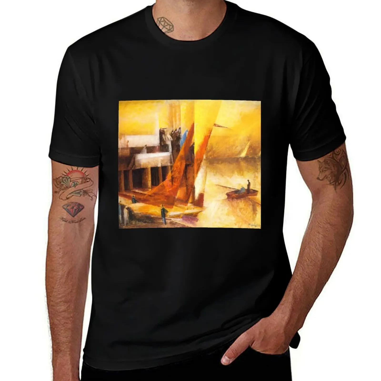 Lyonel Feininger T-Shirt Big Size Short Sleeve Tee for Men