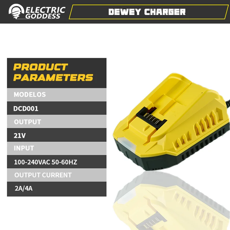 Power Tool Battery Charger 110-240V 50-60Hz Replacement for Dewalt 21V 2A 4ALithium-Ion Battery DCB206 DCB205 DCB204 DCB203  ﻿