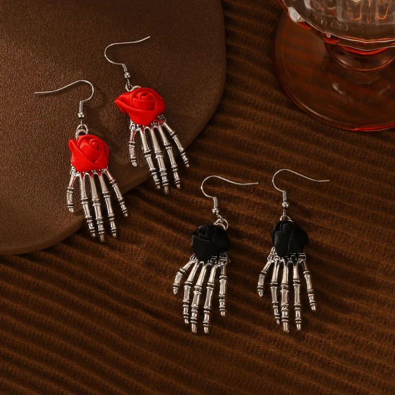 

Halloween Earrings Collar Female Skull Bone Spider Snake Gothic Dark Style Retro Fashion Ghost Festival Accessories