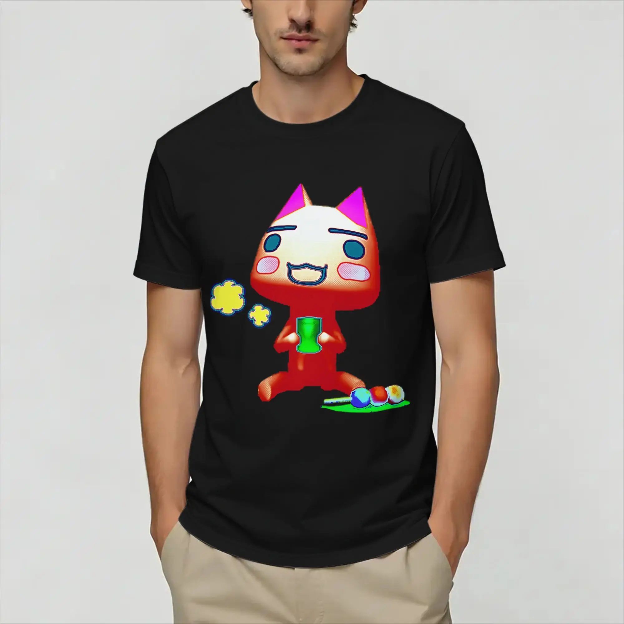 Toro Inoues   T-Shirt Beach  Fashion T Shirts Mens 100 Cotton O-Neck Plus Size Top Tees Short-Sleeved Streetwear Tshirt