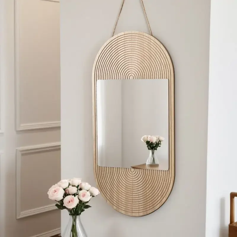 Cream wind luxury cosmetic mirror wall-mounted decorative mirror online celebrity advanced sense