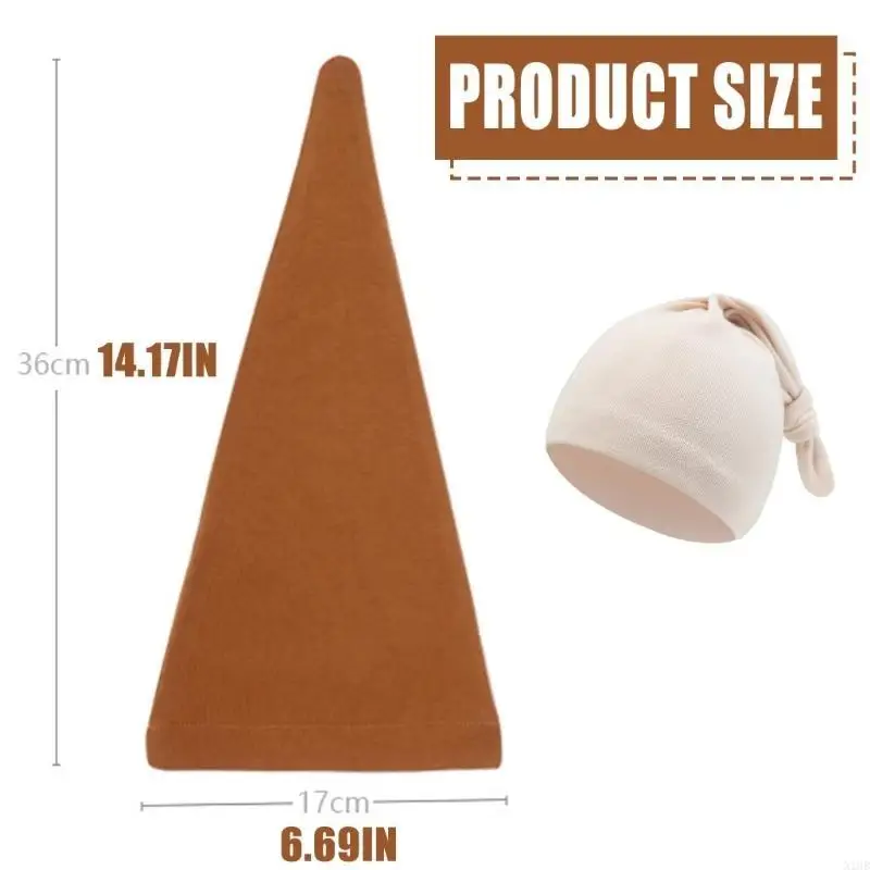 

N1HB Long Tail Baby Bonnet Hat Soft Comfortable Newborns Fetal Caps Fashionable Knotted Hat Warm Bonnet Trendy Headwear