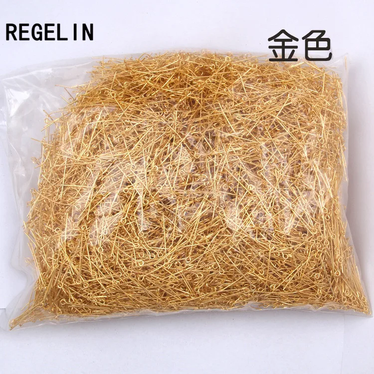 REGELIN 200pcs/lot 18-20mm Rose Gold Color Metal Pins Needles Eye Pins Gauge DIY Jewelry Making Findings Wholesale