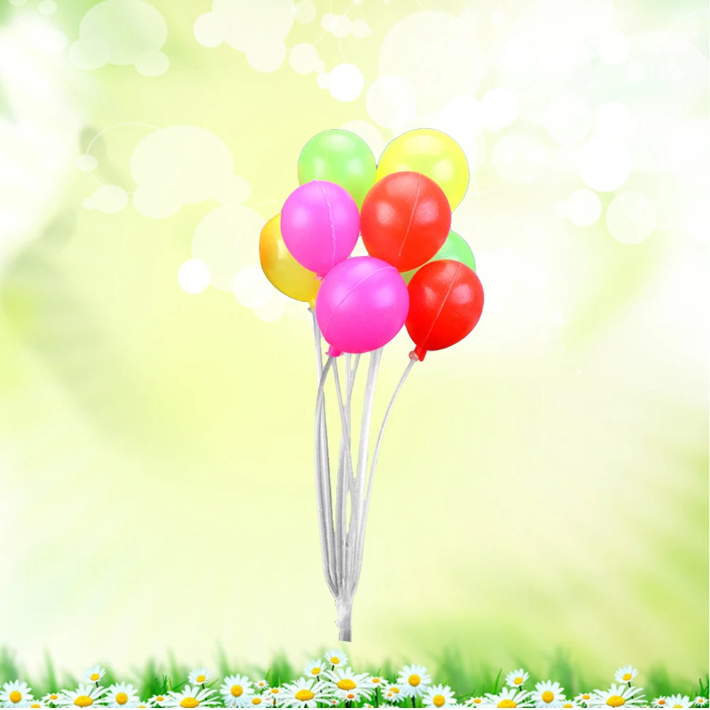 

Mini Balloon Cluster Picks Durable Creative Decoration for Pot Plant Garden Bonsai Cake Cupcake Dessert Table Ornaments