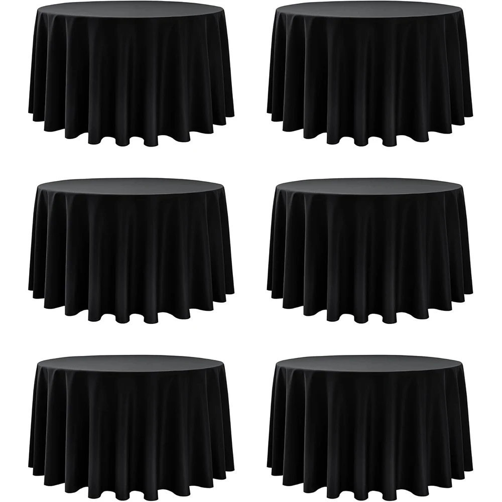 LMETJMA Round Tablecloths Washable Decorative Polyester Table Clothes Cover for Dining Table Banquets Buffet Parties Wedding