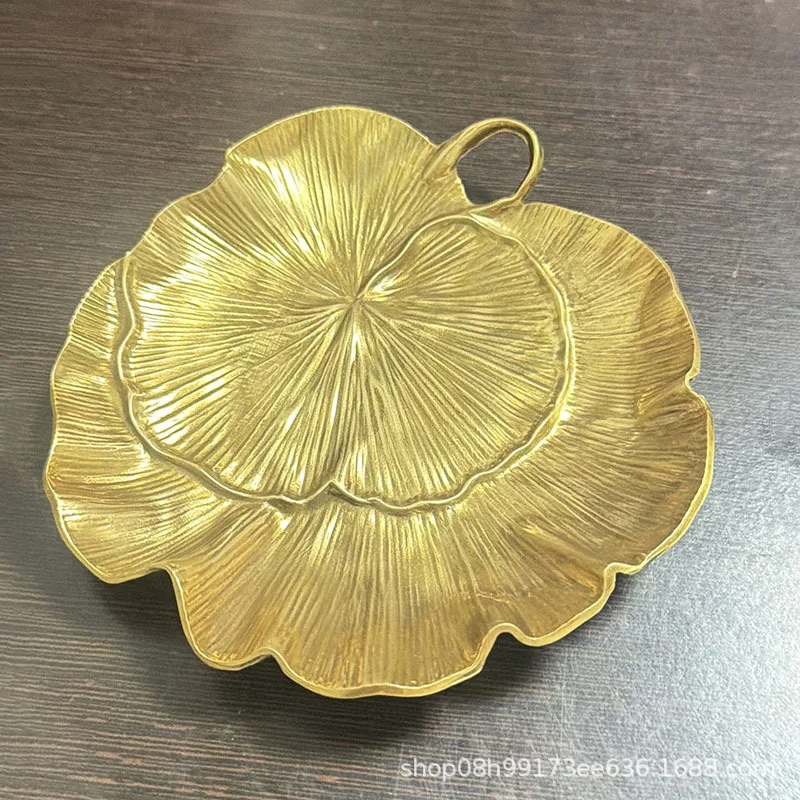 Nordic Brass Butterfly Shape Storage Plate Ornaments Living Room Bedroom Office Snacks Fruit Plate Jewelry Storage Decoration view 3