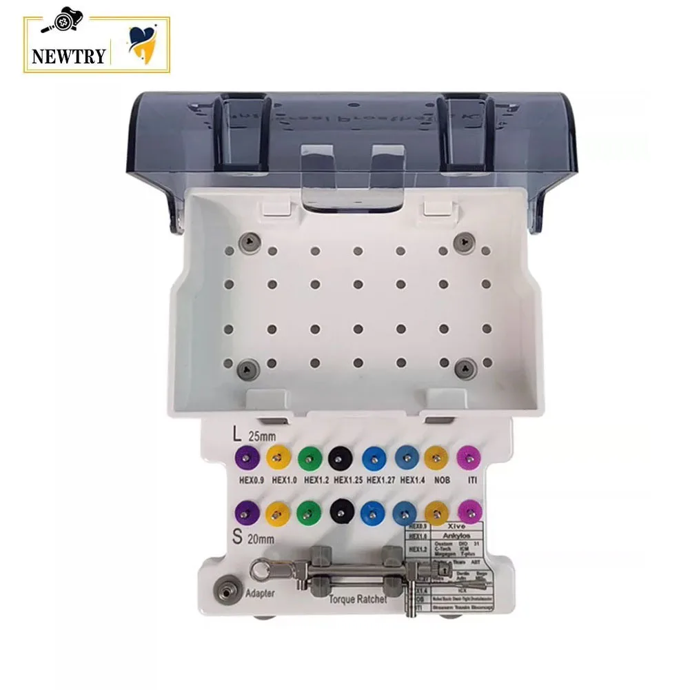 Dual-use Dental Implant Prosthetic Kit Manual & Handpiece Screw Driver Set Implant Abutment Screwdriver & Torque Ratchet Wrench