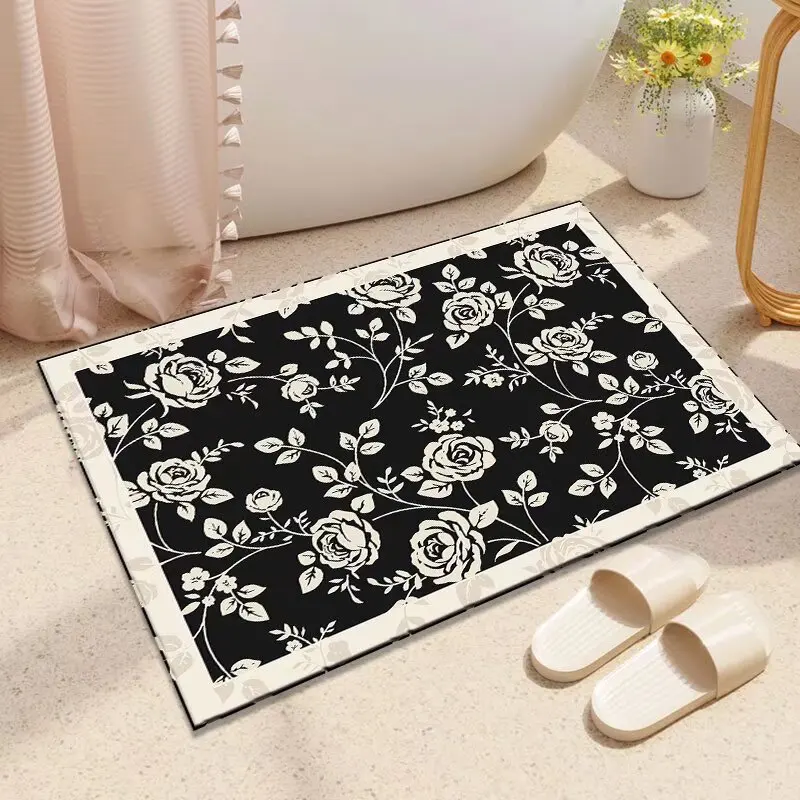 سجادة أرضية ماصة للحمام، طين المشطورة، المرحاض المنزلي، سجادة أرضية باب المرحاض، سجادة سريعة الجفاف غير قابلة للانزلاق