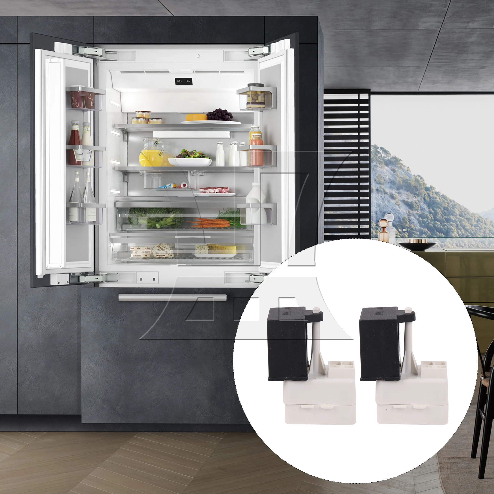 

2 Pieces White & Black Refrigerator Compressor Relay & Capacitor W10613606