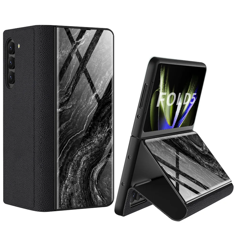 

Glass painted mobile phone case for Samsung Galaxy ZFold5 foldable screen all-inclusive anti-fall protective case