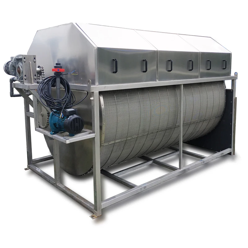 Automatic Backwash Aquaculture Rotary Drum Filter For Koi Pond