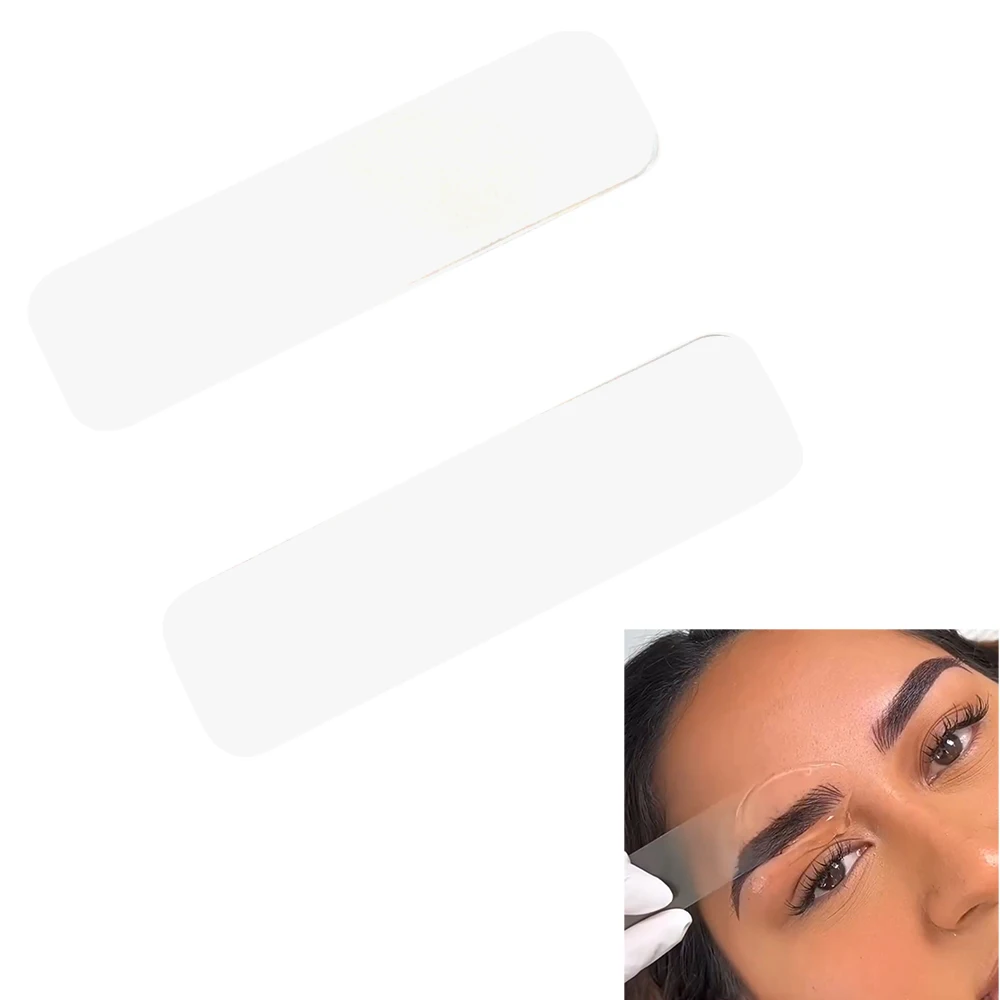 10 stuks doorzichtige plastic rechthoekstrips voor het aanbrengen van microblading anesthesie crème plastic applicatorstrips PMU accessoirebenodigdheden