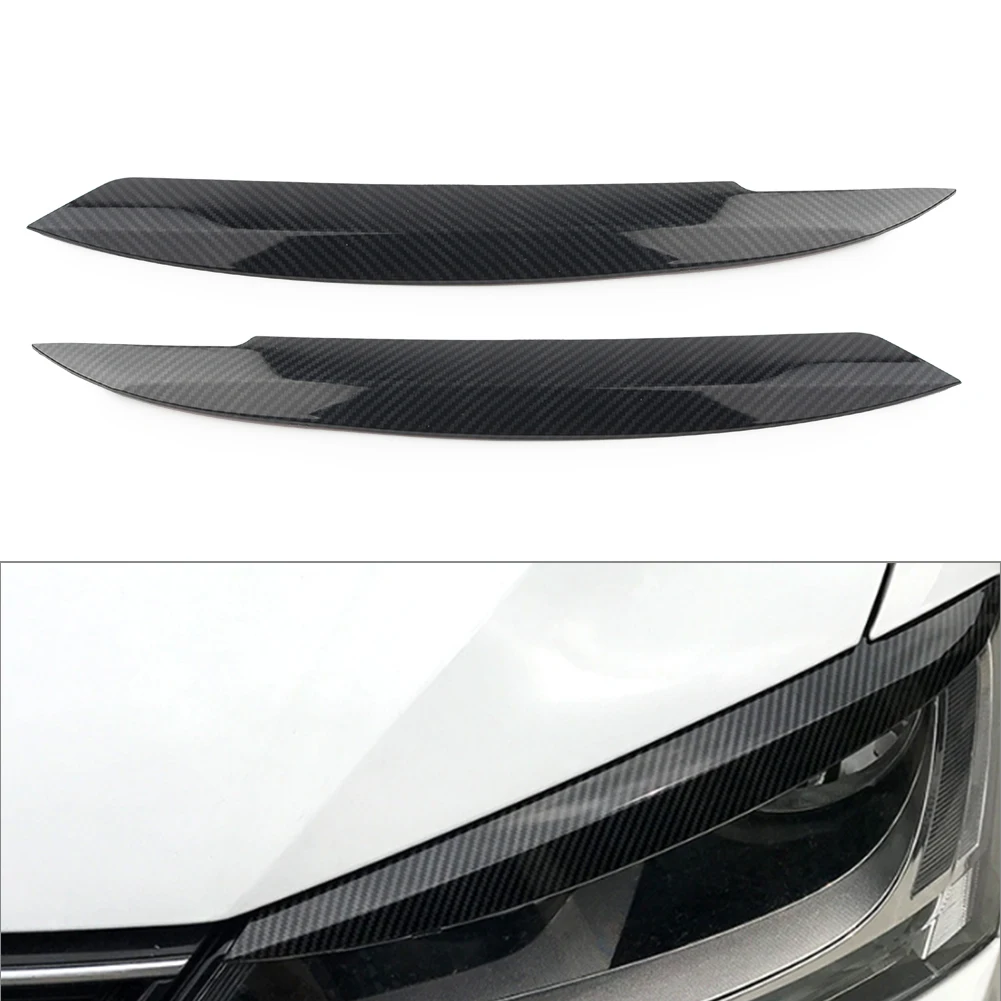 Cubierta embellecedora de cejas para párpados de faros de coche, estilo de carbono para VW Jetta 6 MK6 Sagitar NCS 2010 2011 2012 2013 2014 2015 2016 2017 2018