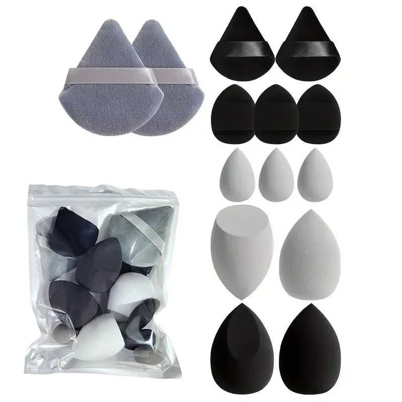 14 stücke Puderquaste Set Weichen Make-Up Schwamm Mini Daumen Puff Schönheit Ei Für Lose Pulver Foundation Creme Make-Up Zubehör