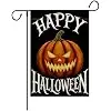 Happy Halloween Pumpkin Garden Flags Double Sided Black Scary Pumpkin Lanterns Yard Garden Flag Outdoor Halloween Holiday De llz