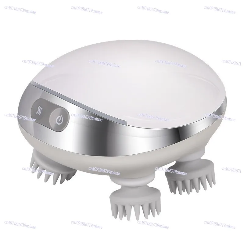 New Hot Compress Red Light Head Massager Household Gift Charging Dynamic Kneading Vibration Waterproof Scalp Head Massage