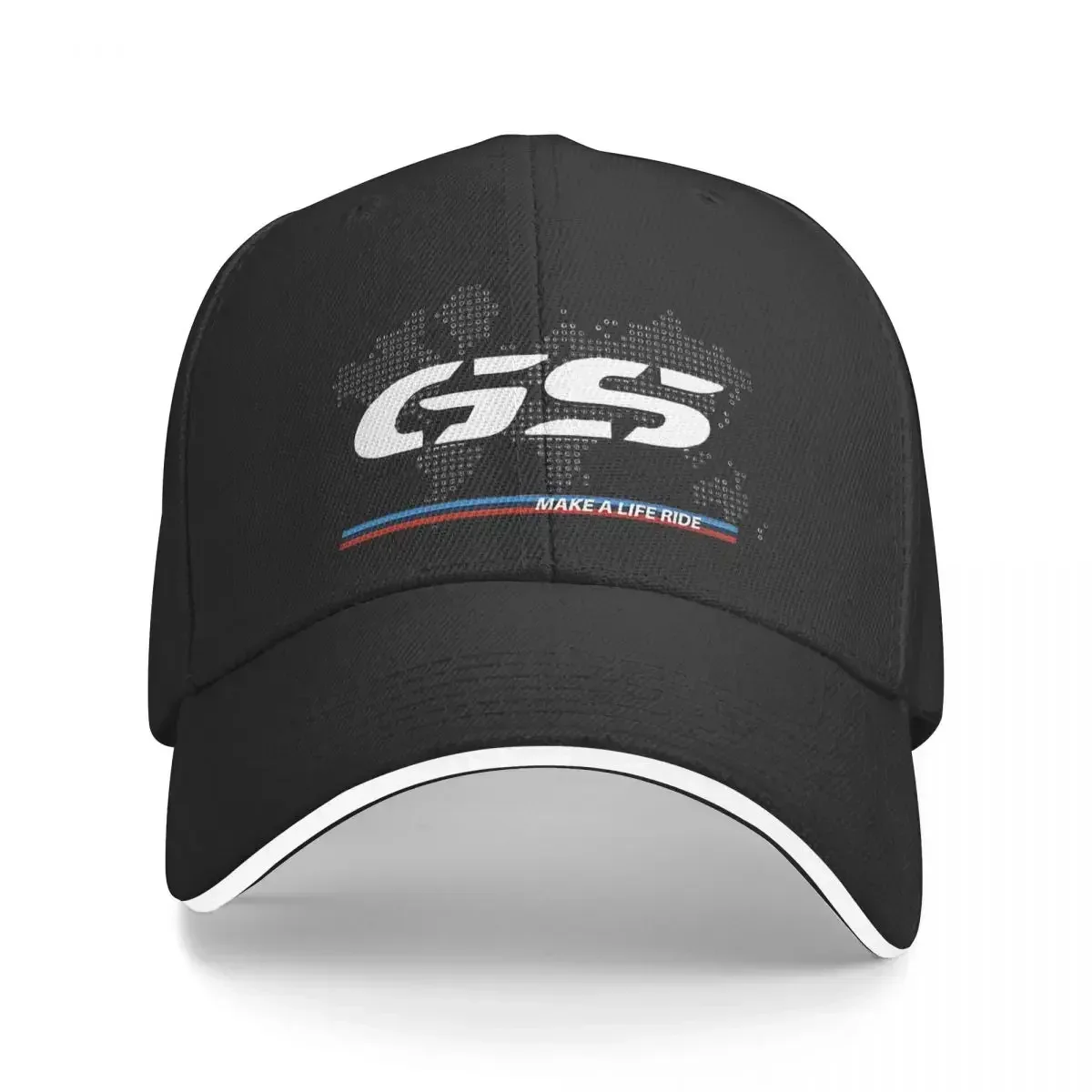 GS World Map Baseball Caps Hip Hop Vintage Motorcycle Moto Sandwich Hats Men Women Polyester Headwear Outdoor