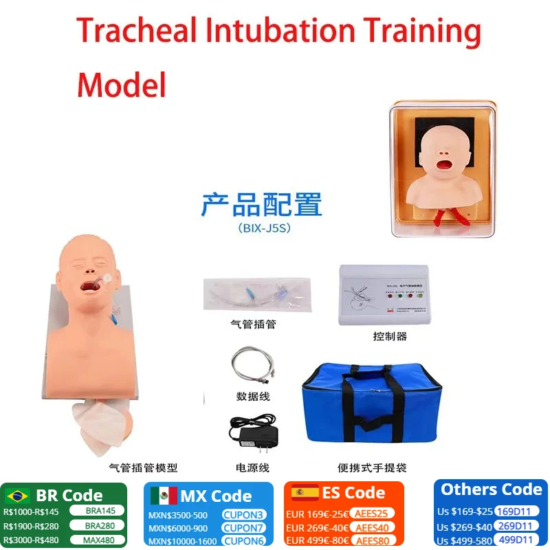 Adult\Neonatal Tracheal Intubation Model Analog Double Lung and Stomach Expansion Child Tracheal Intubation Training Model