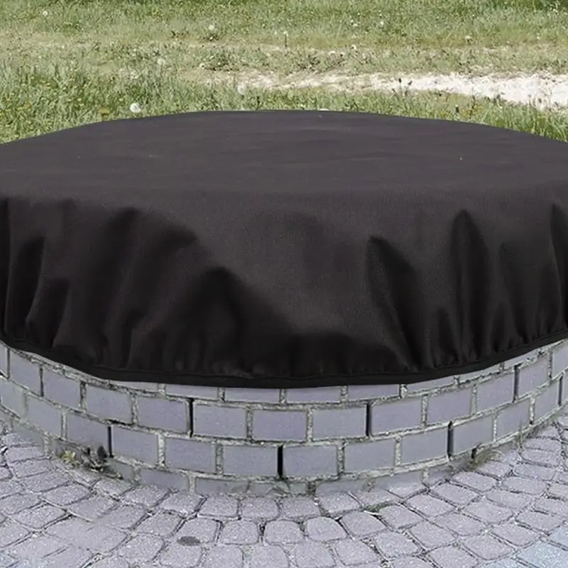 Fire Pit Cover Drawstring bag 600D Oxford Waterproof Cover Fire Pit Replacement Cover Protective Cover Firepit Cover Outdoor Fir