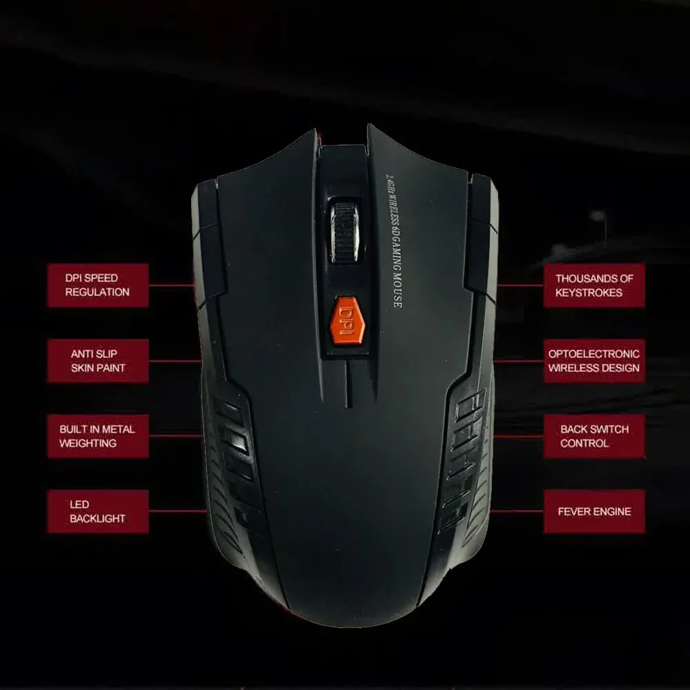 Игровая беспроводная мышь, портативная игровая домашняя офисная настольная мышь, ноутбук, универсальная цветная фотоэлектрическая мышь для Windows 2000/xp/vista