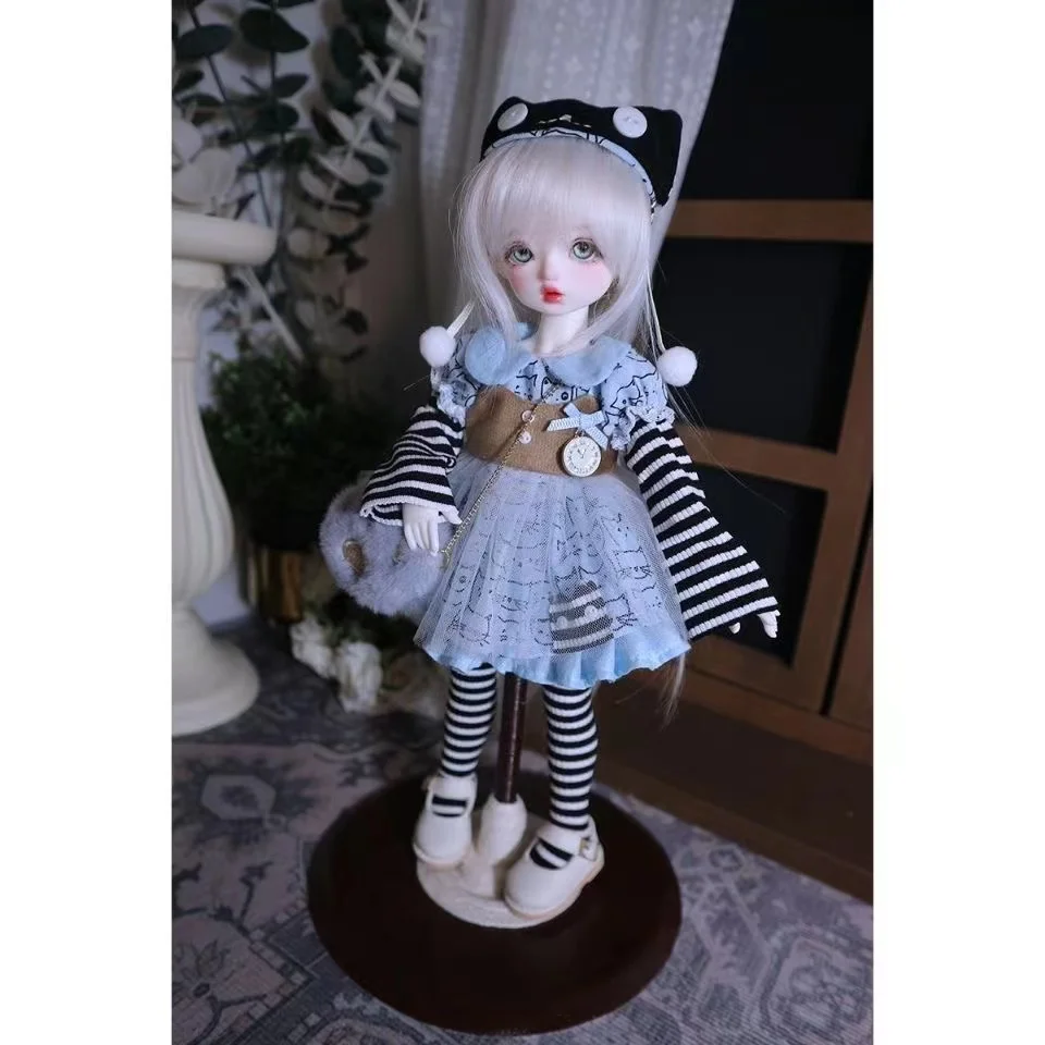 

1/6 BJD кукла одежда полосатая шляпа кошка маленькая юбка аксессуары