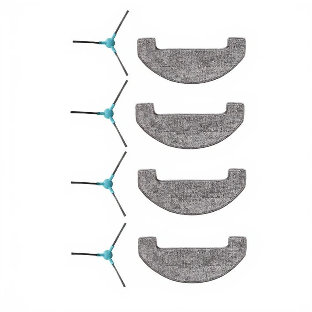 Side Brushes & Mop Cloths Replacement Kit Compatible For Monsga MS1 MAX Robot Vacuum Cleaner Parts Cleaning Accessories Kit