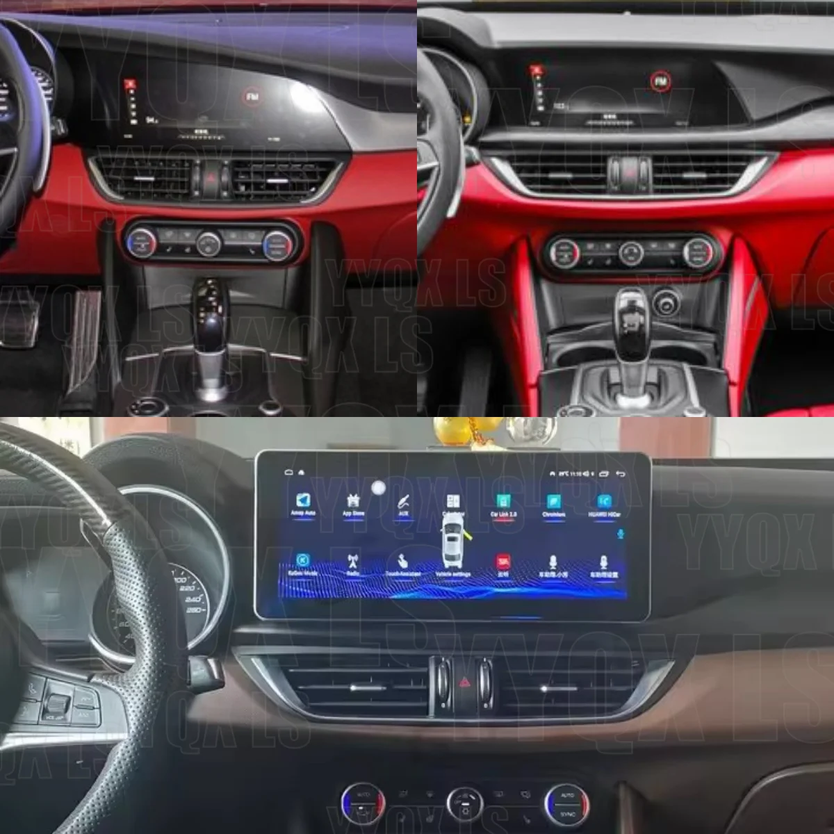12.3 Screen Android 15 For Alfa Romeo Stelvio 2017-2024 Octa Core 1920*720 Car Multimedia Player Stereo Receiver Radio