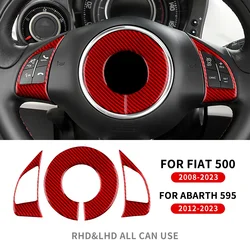 Автомобильная наклейка на руль Fiat 500 Abarth 595 2012 2013 2014 2015 2016 2017 2018 2019 2020 2021 2022 2023