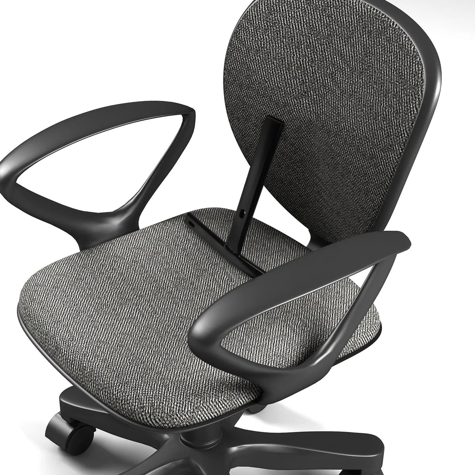 Swivel Chair Back Support Rod Black Thickened Steel T Shaped Bar Reclining Office Gaming Household Chair Repair Rod Replacement