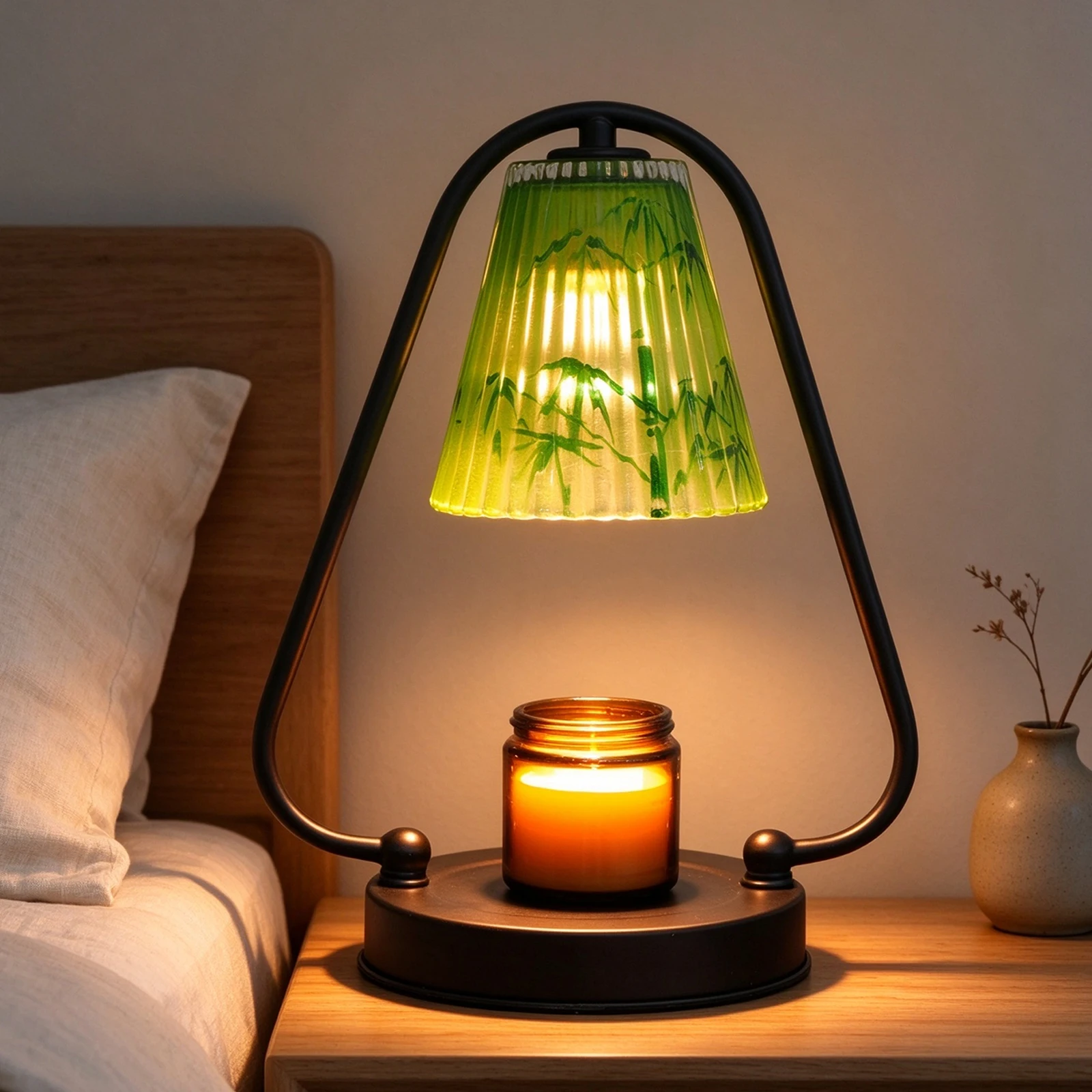 Dimmable Candle Warmer Lamp with Timer, Vintage Candles Wax Table lamp for Birthday Gifts, Home Decor for Bedroom Living Room