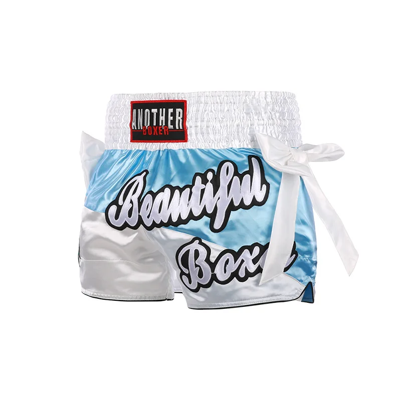 Thai Muay Shorts Kickboxing Women Men Professional Fighting Pants Boys Girls Kids Combat Gym Fitness Grappling Trunks Sportswear