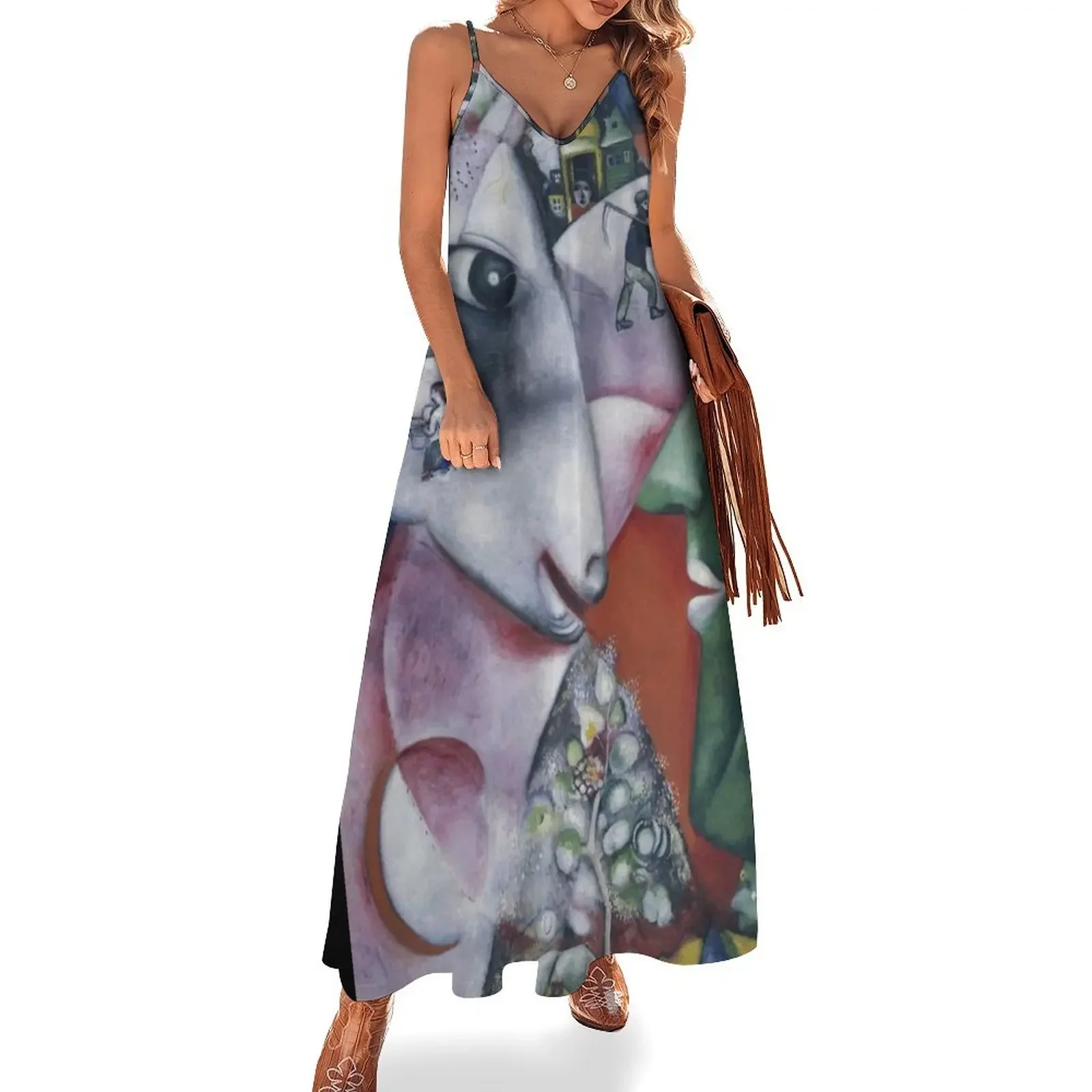 

Marc Chagall i and the Village Sleeveless Dress prom dress dresses for women 2025 Summer skirt Dress