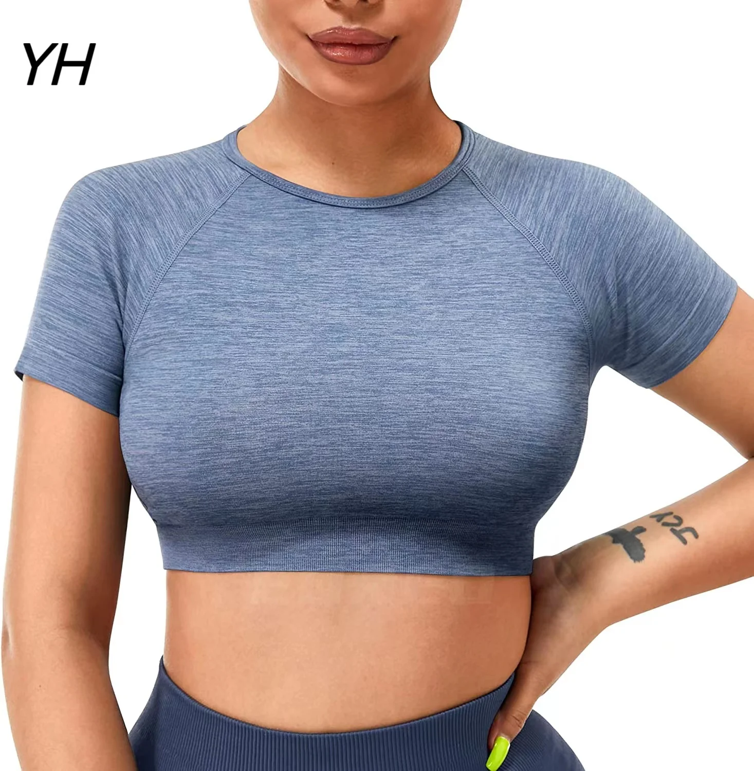 Effortless Seamless Yoga Shirt Women Fitness Short Sleeve Crop Top Workout Tops Gym Clothes Sportswear Cycling Running T-shirts