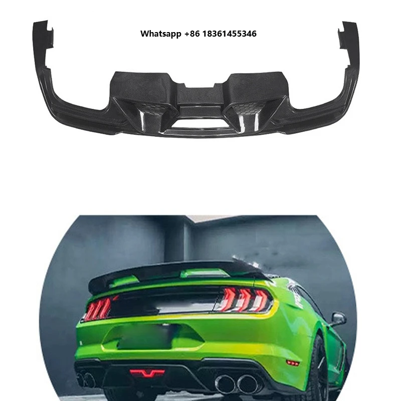 

For Mustang GT500 2018-2020 Car Bumper Parts Rear Bumper Lip Carbon Fiber Rear Lip Diffuser