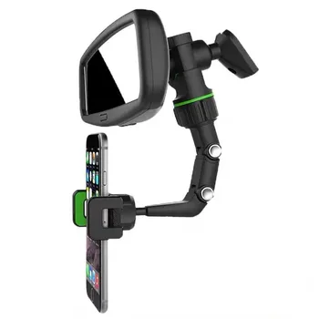 ที่วางโทรศัพท์กระจกมองหลังสําหรับรถยนต์ 360 °   ที่วางโทรศัพท์แบบหมุนได้, ที่วาง GPS ที่วางโทรศัพท์ในรถยนต์สากลสําหรับสมาร์ทโฟนทุกรุ่น
