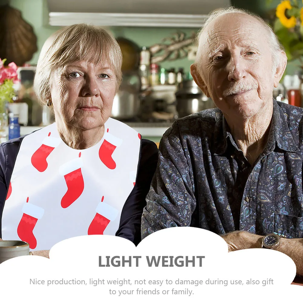 

2 шт., рождественский нагрудник для взрослых, регулируемый водонепроницаемый нагрудник для пожилых женщин и мужчин, многофункциональная тканевая защитная защелка для инвалидов