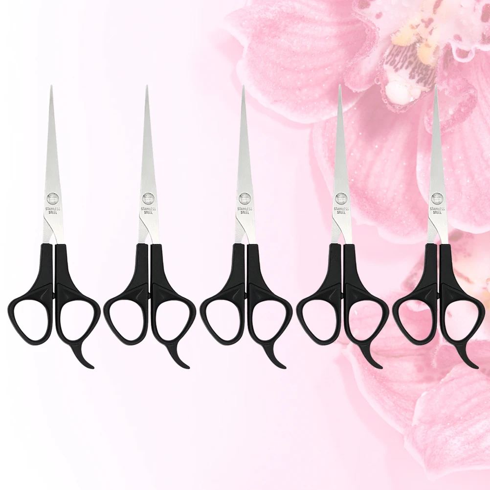 

5Pcs Haircut Scissors Stainless Steel Hair Trimming Lightweight Home Salon Use Straight Scissors Tool