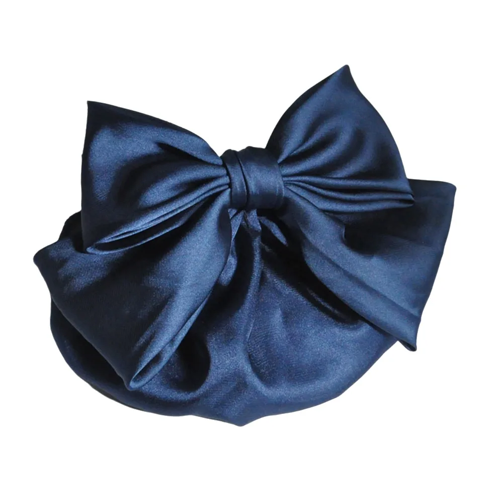 

Fashion Large Bowknot Spring Clip Ribbon Korean Style Hair Net Cover Hair Accessories Spring Clip Bun Snood Bank