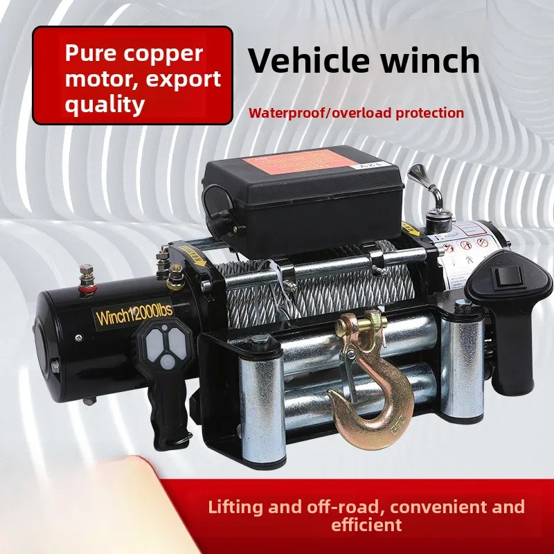 Electric Winch 12v24v Off-Road Vehicle Self Wire Rope Retractor Trailer Truck Mounted Electric Winch