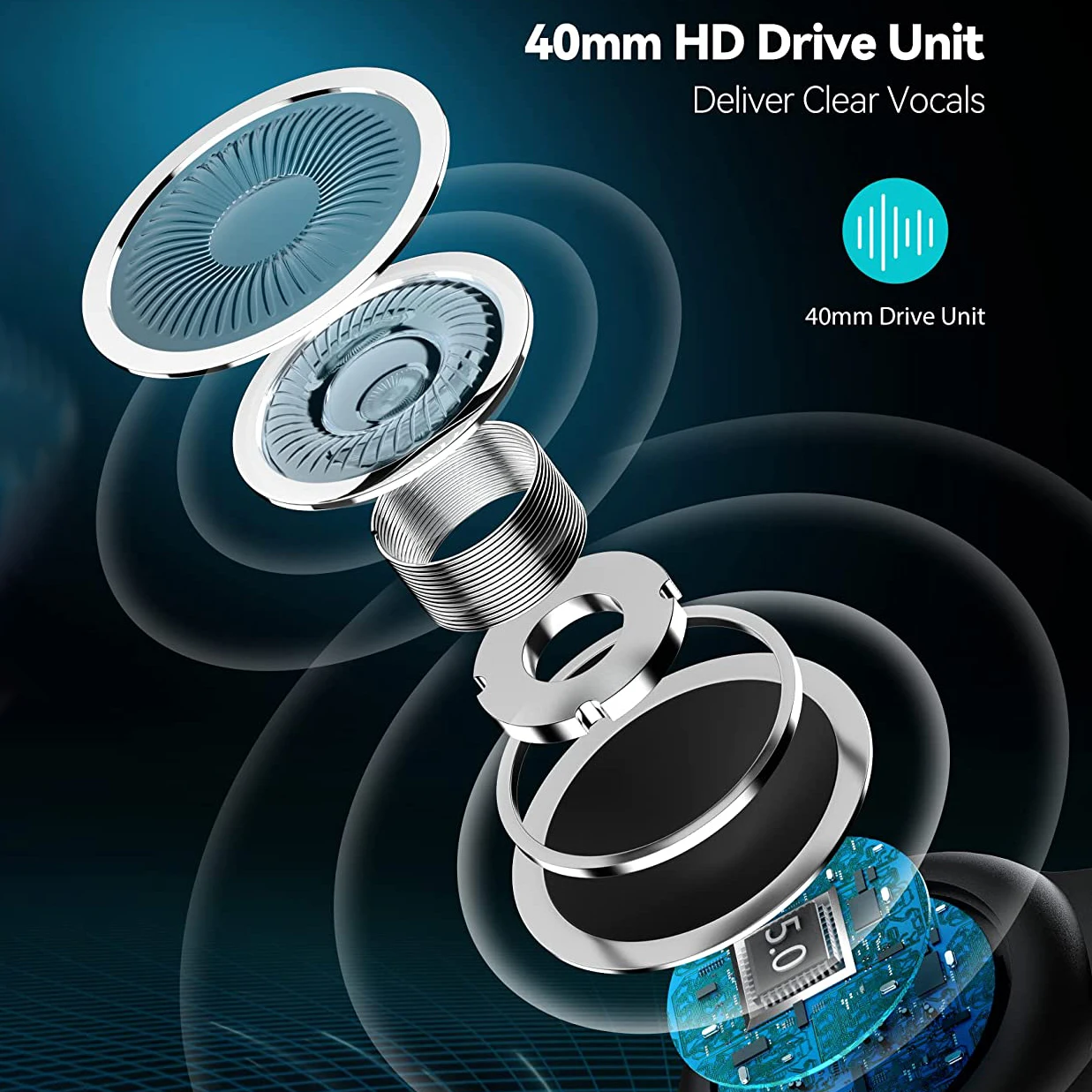 Siindoo-JH-926B-S Auscultadores Bluetooth sem fios, auscultadores estéreo dobráveis, HI-FI, Super Bass, Redução de Ruído, Microfone para adultos, crianças, PC