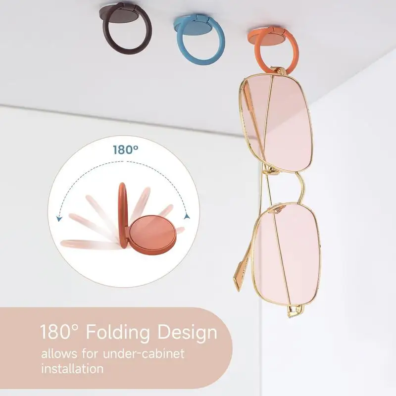 Sunglasses Wall Organizer 6 Pcs Glasses Wall Hanger Eyeglasses Storage Sunglasses Wall Rack Sunglasses Organizer Adhesive