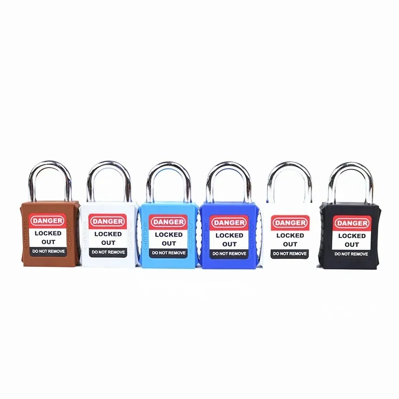 Colorful 25mm Safety Loto Locks copper cylinder Padlock Steel Shackle Padlock Lockout 25mm Locks  Industrial LOTO Tagout Device