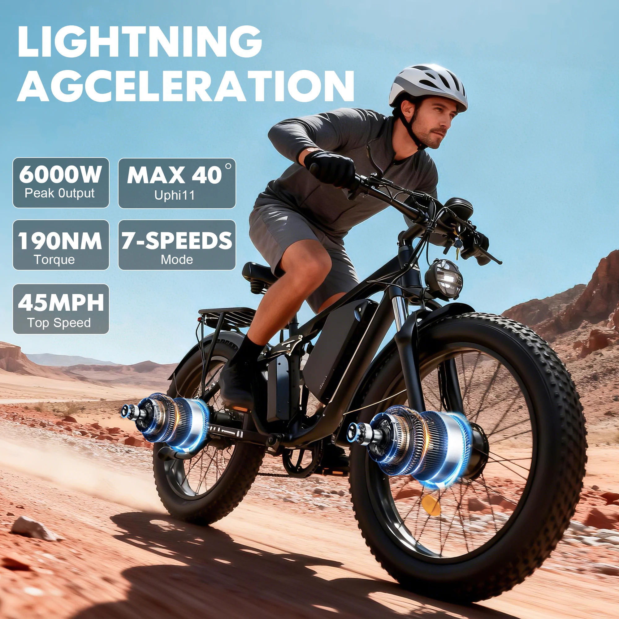 6000W Dual Motor Off-Road E-Bike 3