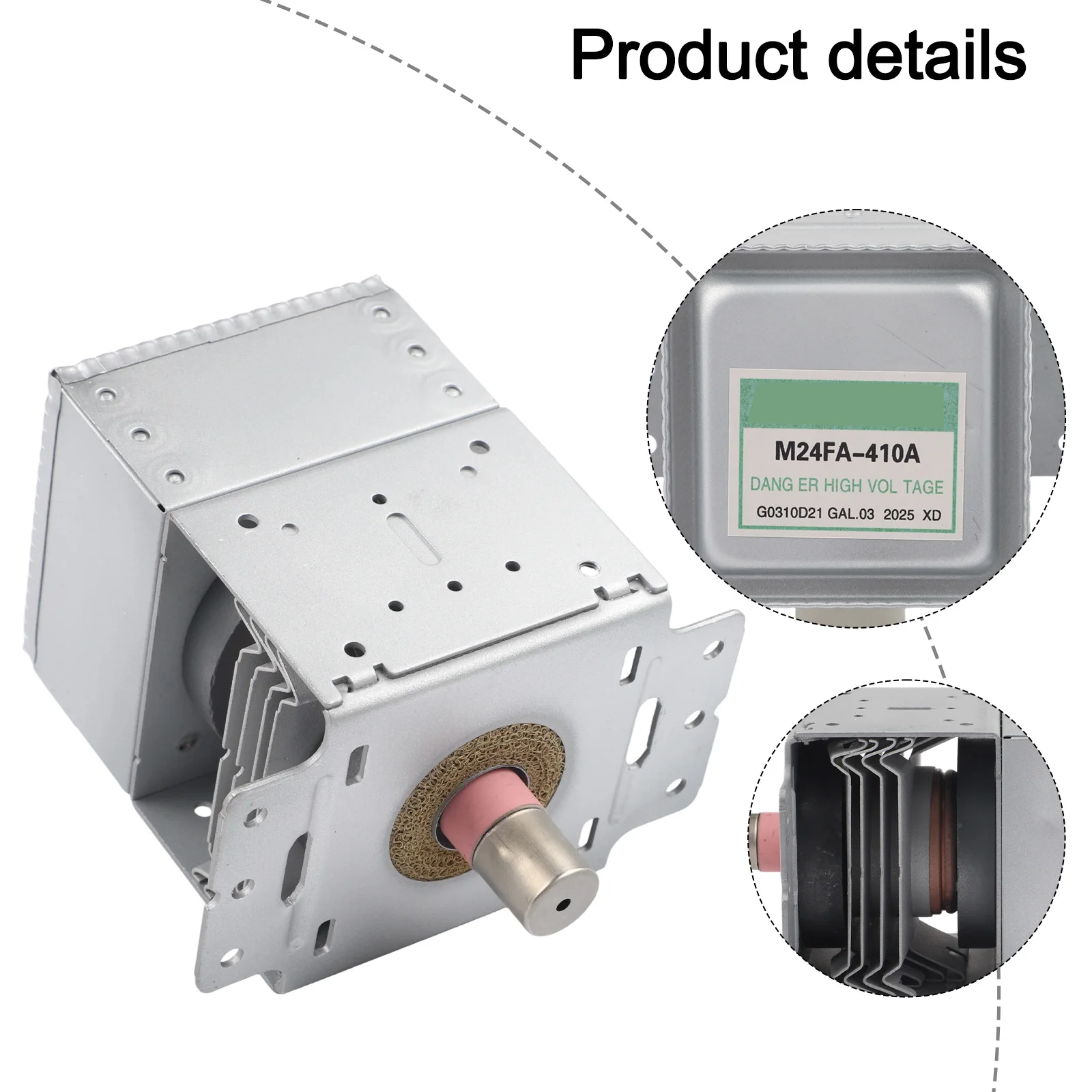 Microwave Replacement Parts M24FB-410A Magnetron Metal Material Reliable Replacement Parts Shorter Cooking Time