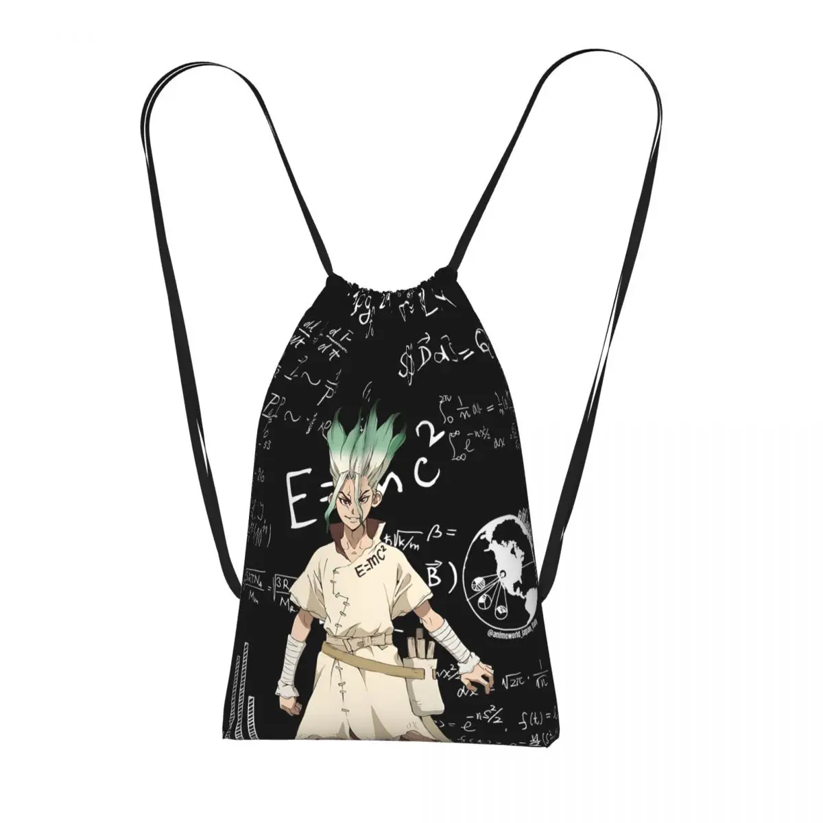 

Senku Ishigami Dr Stone Apan Anime Backpacks Fashion Drawstring Bags Shoes Bag Book Bags for Travel Students