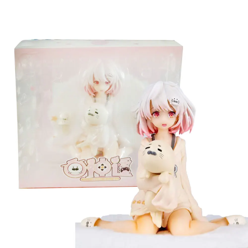13CM Anime virtual anchor Figure Haruka Kneeling Animation Model Toy Gift Collection Decoration Ornaments PVC