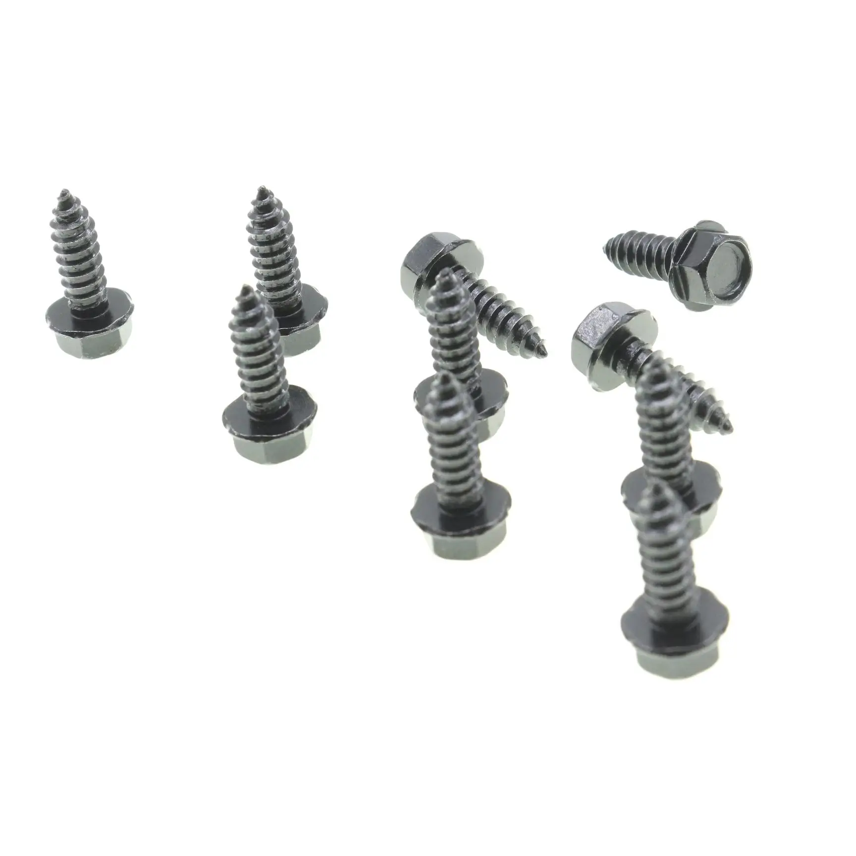 

10 Pcs Black Indented Hex Washer Head Tapping Screw Retainer For Ford Aerostar Bronco Explorer F-150 Mustang Door Panel 55914-S2