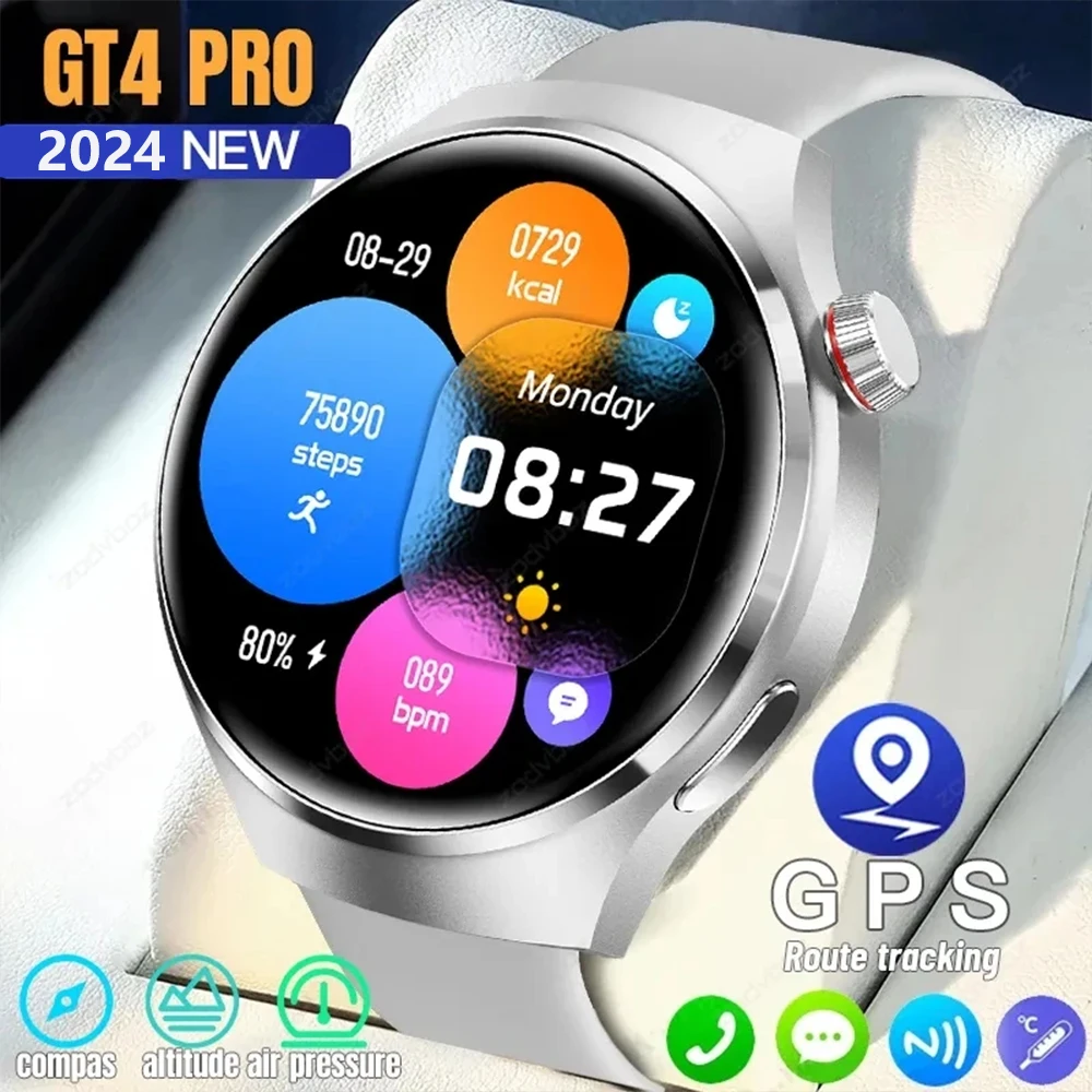 2024 nuovo per Android Smart Watch da uomo GT4 Pro 466*466 schermo HD Bluetooth call IP68 orologio sportivo impermeabile con frequenza cardiaca